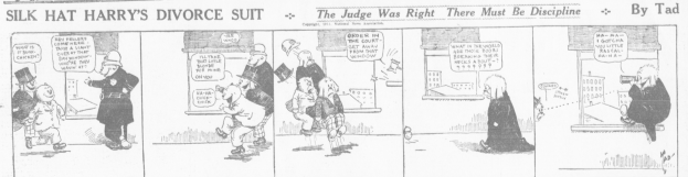 Ein Cartoon von einem Mann in einem schwarzen Anzug und einer Frau in einem eleganten Kleid mit einem schwarzen Schal, beide mit ernsten Gesichtern, die über eine Scheidungsklage diskutieren, mit dem Text 'Scheidungsklage' auf dem Bild.