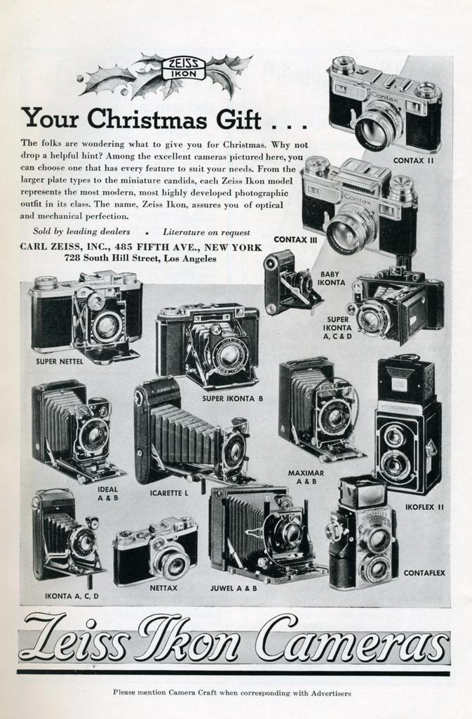 Verschiedene Kameras verschiedener Typen mit Text darüber und darunter.