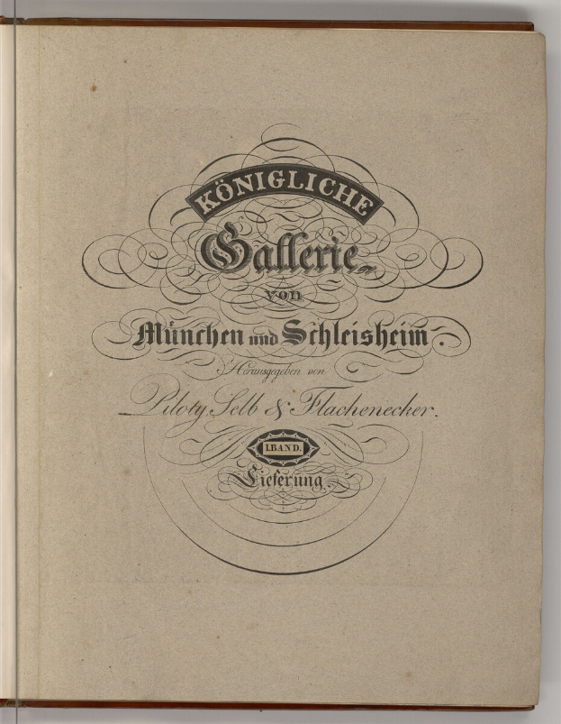 Ein altes Buch mit einem Schwarz-Weiß-Bild eines Mannes auf dem Cover, das vor einem weißen Hintergrund steht. Der Text auf dem Buch lautet "Königliche Salterie von München und Schlesheim". Der Mann auf dem Bild hat einen ernsten Gesichtsausdruck, dunkles Haar, hellbraune Haut und trägt ein weißes Hemd und dunkle Hosen, während er vor einer weißen Wand steht.