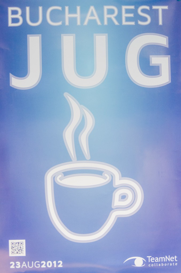 Ein Prospekt mit einem Unternehmenslogo und einem Bild einer Tasse.