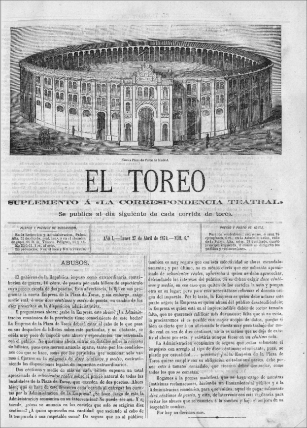 Alte Zeitungsausschnitt mit einer Zeichnung eines Konzertsaalinneren mit Sitzreihen und einer großen Aula.